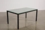 Ina Matte Black 60 Inch Dining Table W/Frosted Glass - Top