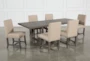 Jaxon Grey 7 Piece Rectangle Extension Dining Set With Upholstered Chairs - Top