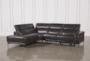 Tatum Dark Grey 2 Piece 116" Sectional With Left Arm Facing Armless Chaise - Side