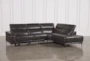Tatum Dark Grey 2 Piece 116" Sectional With Right Arm Facing Armless Chaise - Side