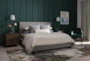 Rylee Grey Queen Upholstered Panel Bed - Room