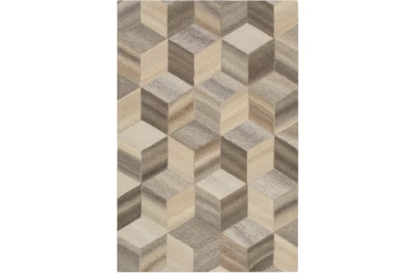 5'x7'5" Rug-Geo Woven Natural Wool