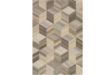 8'x10' Rug-Geo Woven Natural Wool