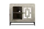 36" Mirrored Front + Metal Base 2 Door Cabinet - Storage