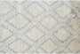 2'x3' Rug-Wool And Bamboo Hand Knotted Ice Blue - Detail