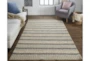 2'x3' Rug-Natural Textured Wool Stripe - Room