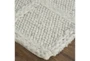 5'x8' Rug-Ivory Textured Wool Grid - Detail