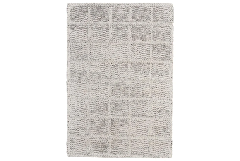 5'x8' Rug-Ivory Textured Wool Grid - 360