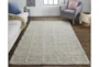 3'5"x5'5" Rug-Grey Textured Wool Grid - Room