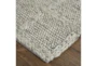 9'5"x13'5" Rug-Grey Textured Wool Grid - Detail