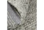2'x3' Rug-Grey Textured Wool Grid - Back