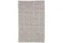 2'x3' Rug-Grey Textured Wool Grid - Signature