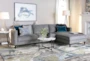 Cosmos Grey 2 Piece 112" Sectional With Right Arm Facing Chaise - Room