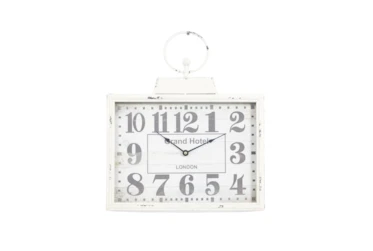 15 Inch White Grand Hotel Wall Clock