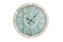 25 Inch Metal Rope Glass Wall Clock - Signature