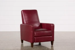 Denny Fire Leather Push Back Recliner
