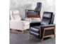 Daniel Chocolate Leather Push Back Recliner - Room
