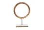 17 Inch Wood Ring On Marble Stand - Material