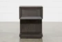 Pierce Espresso 1-Drawer Nightstand With Usb And Power Outlets - Side