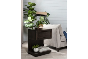 Pierce Espresso 1-Drawer Nightstand With Usb And Power Outlets
