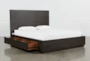 Pierce Espresso California King Wood Panel Bed W/Storage - Side