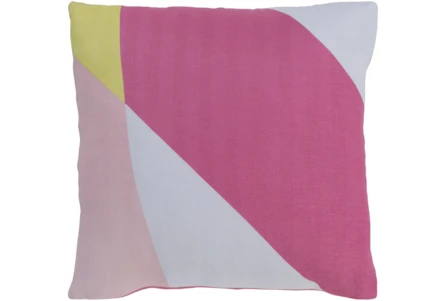 Accent Pillow-Color Block Pink/Yellow 20X20