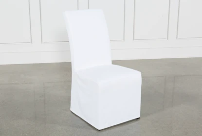 Pearson White Slipcovered Dining Side Chair Living Spaces