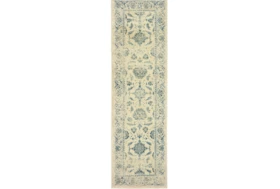 2'3"x7'5" Rug-Acanthus Traditional Grey/Navy