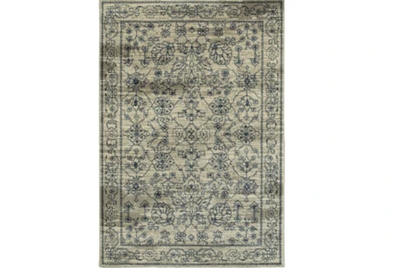 3'8"x5'4" Rug-Acanthus Traditional Grey/Navy