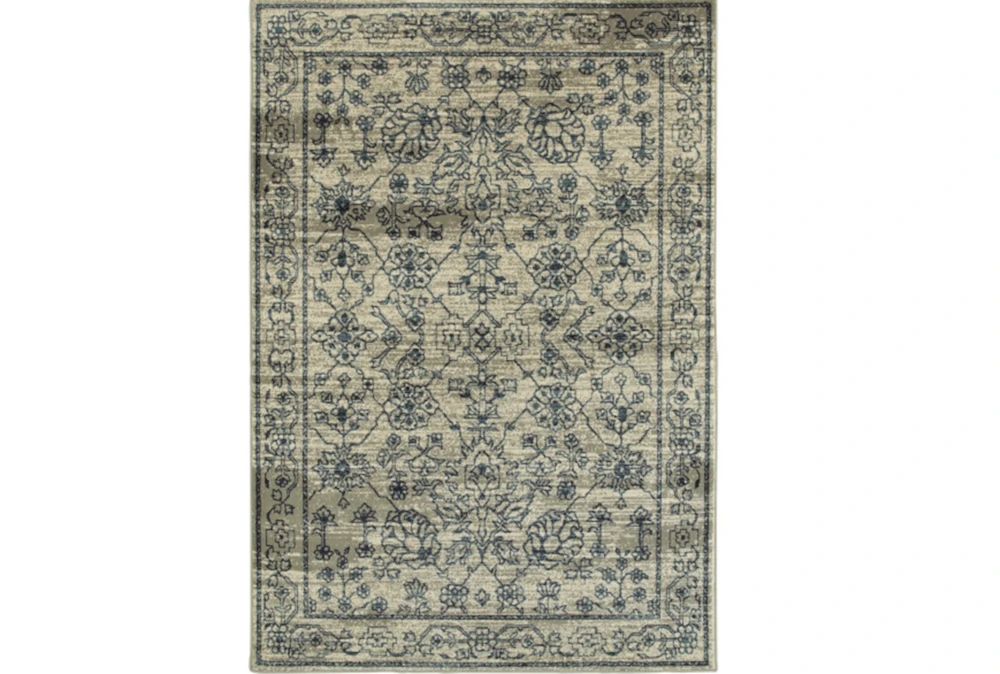 5'3"x7'5" Rug-Acanthus Traditional Grey/Navy