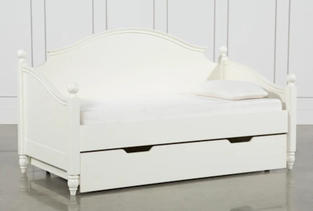 Madison White Twin Wood Daybed With Trundle - Main