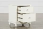 Madison White 2-Drawer 26" Nightstand With LED Night Light - Side