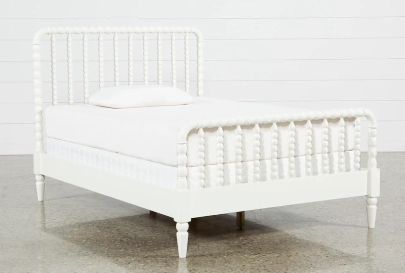 Madison White Full Spindle Panel Bed - 360