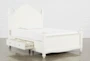 Madison White Full Poster Bed With 1 Side Storage - Left