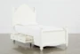 Madison White Twin Wood Poster Bed With 2 Side Storage - Side