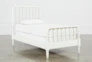 Madison White Twin Spindle Panel Bed - Signature