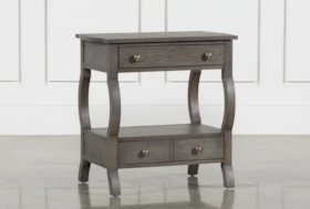 Candice II 2-Drawer 29" Nightstand With USB and Power Outlets