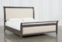 Candice Grey II California King Wood & Upholstered Sleigh Bed - Signature