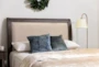 Candice Grey II California King Wood & Upholstered Sleigh Bed - Room