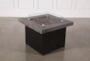 Concrete & Glass Outdoor Fire Pit - Top