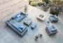 Koro Outdoor 5 Piece 105" Sectional With 3 Corners  - Room