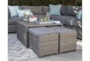 Koro Outdoor Coffee Table With 2 Ottomans - Room
