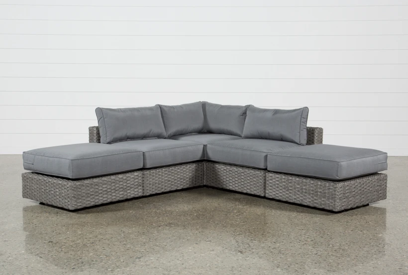 Koro Outdoor 5 Piece 99" Sectional With 2 Ottomans  - 360