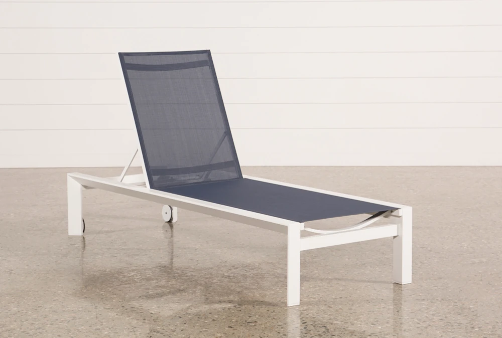 Outdoor Biscayne II Navy Chaise Lounge
