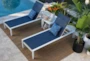 Outdoor Biscayne II Navy Chaise Lounge - Room