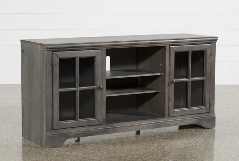 Preston 66 Inch TV Stand With Glass Doors - 360