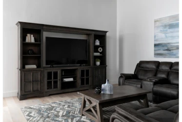 Preston 66" TV Stand With Glass Doors