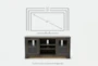 Preston 66 Inch TV Stand With Glass Doors - Dimensions Diagram