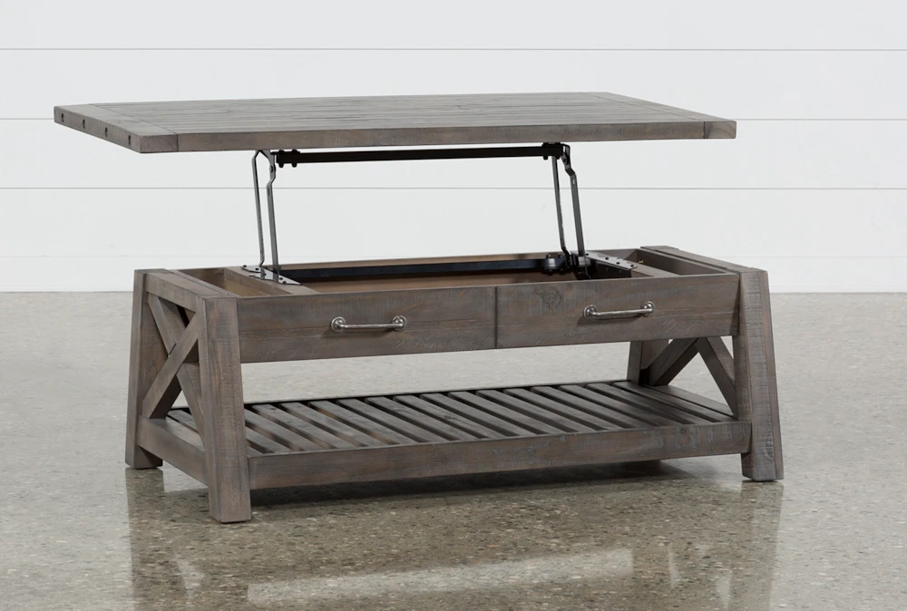 Jaxon Grey Rectangle Lift-Top Coffee Table With Storage