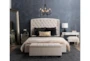 Mariah California King Velvet Upholstered Panel Bed - Room^